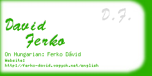 david ferko business card